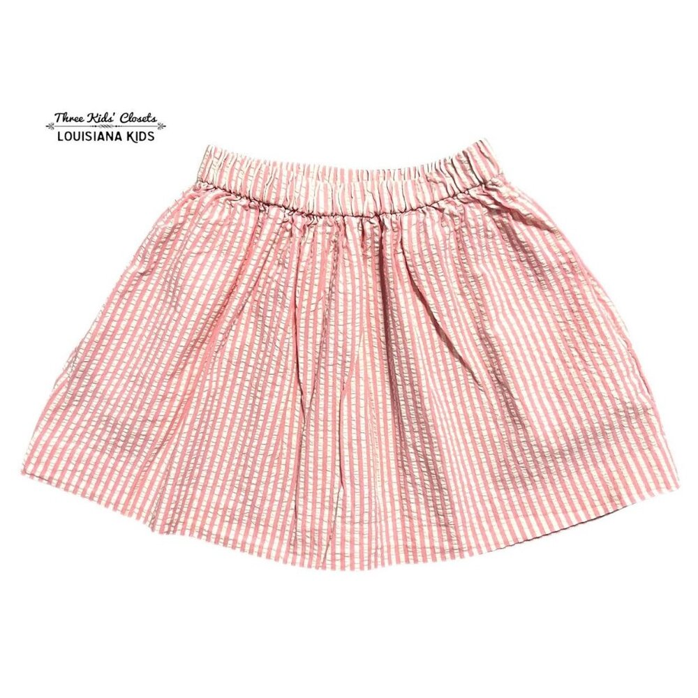 Crewcuts 3Y Pink Seersucker Skirt